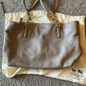 Tan real coach bag
